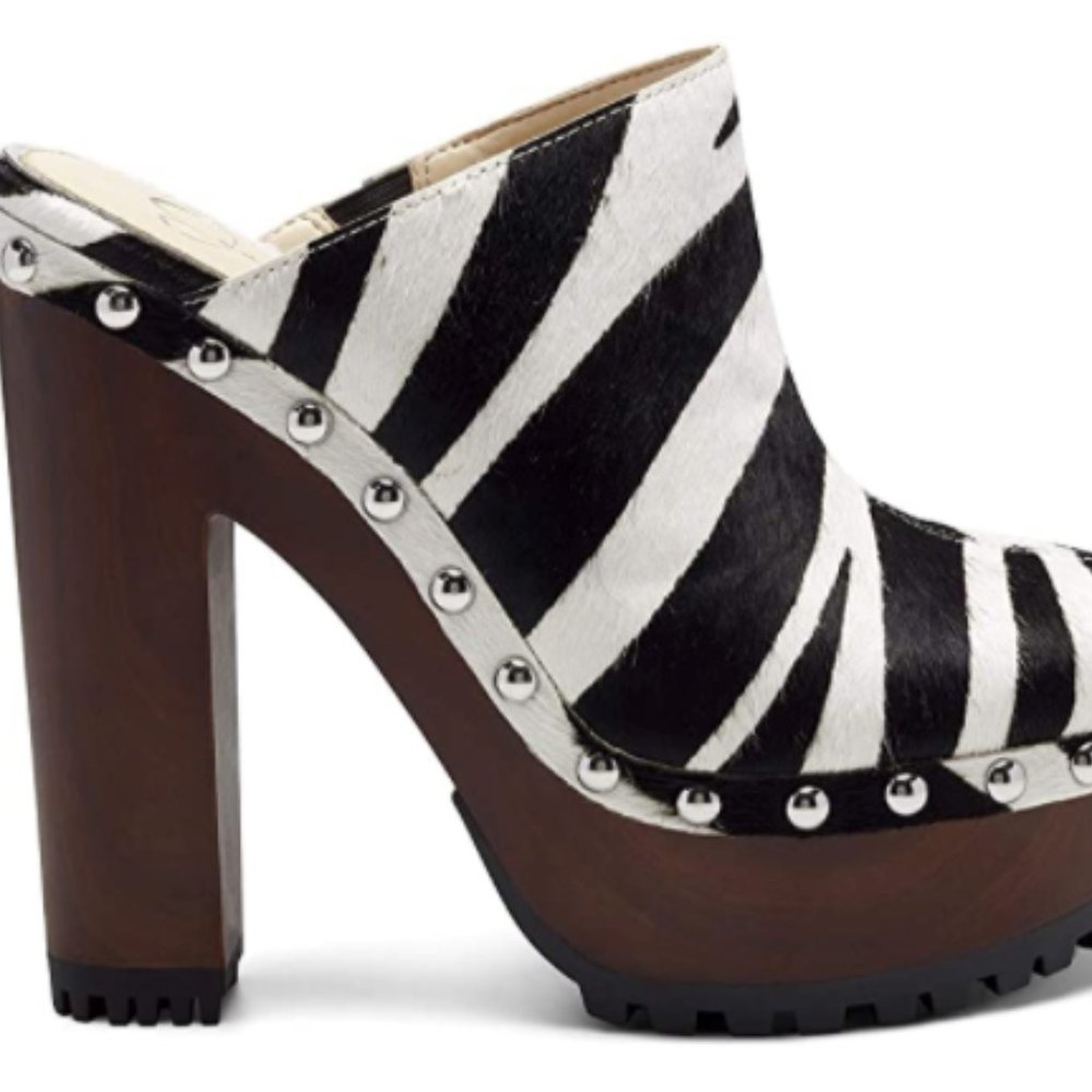 Jessica Simpson Women's Kouren Clog Platform Zebra Clog